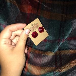 Plunder Red Gem Earrings